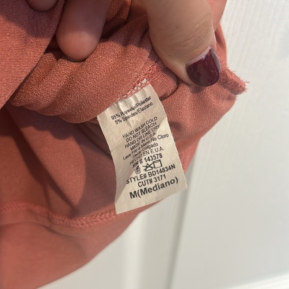 Naked Wardrobe long sleeve dusty mauve pink mini dress size medium - Picture 4 of 5